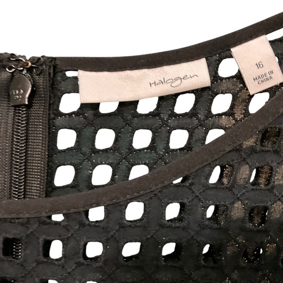 Halogen Black Pink Prism Fit and Flare Dress - Picture 8 of 13